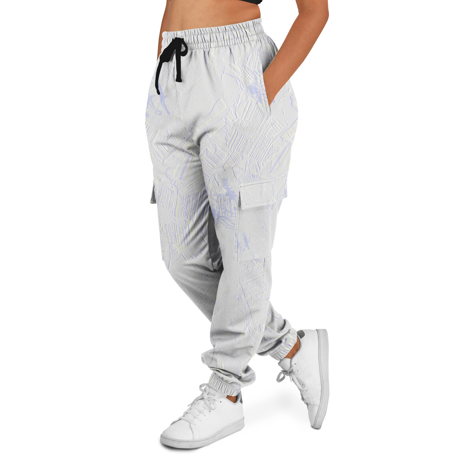 PYRITE ICE Imprint Cargo Sweatpants